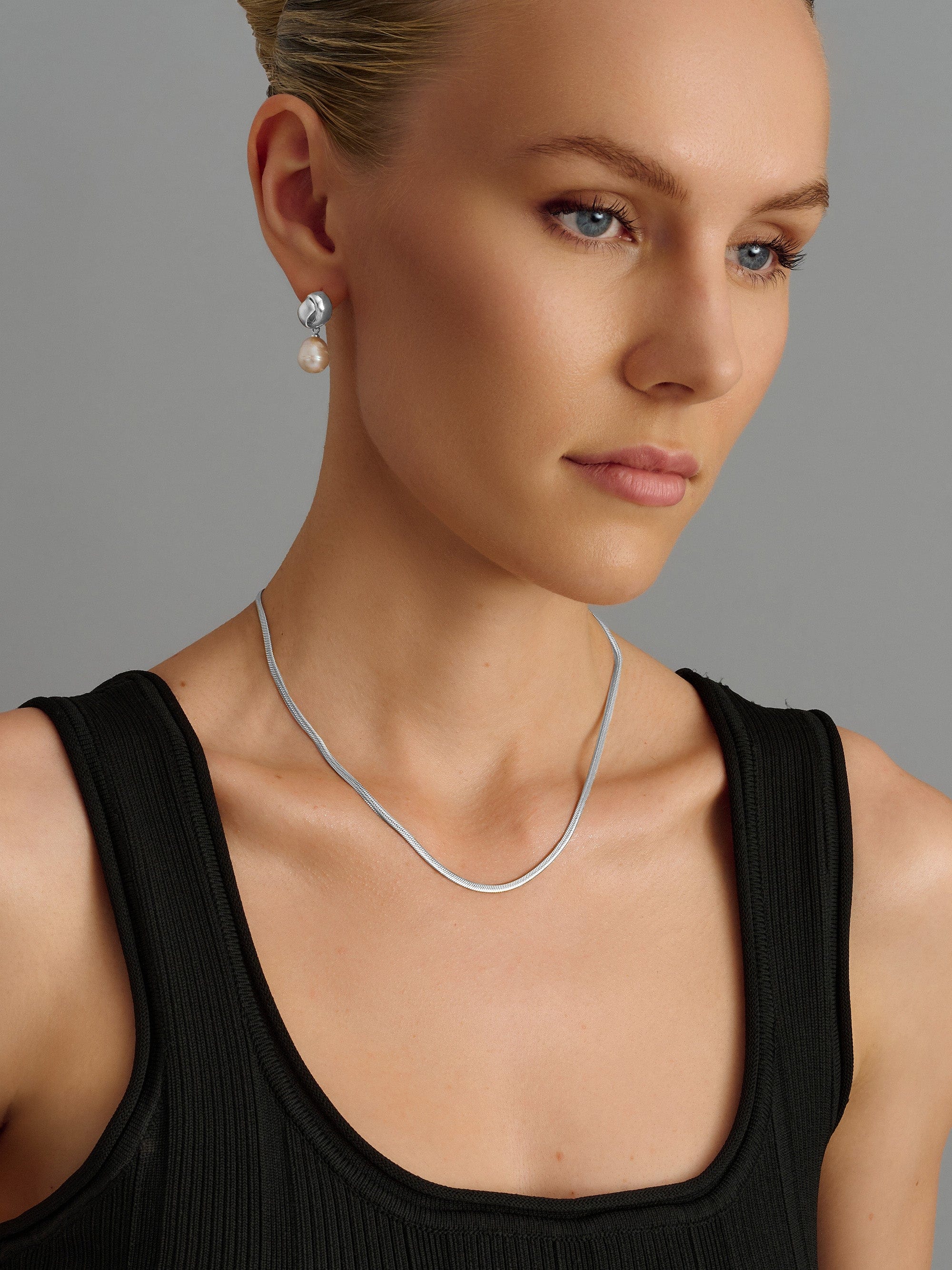 Snake Chain Necklace in Silver 1