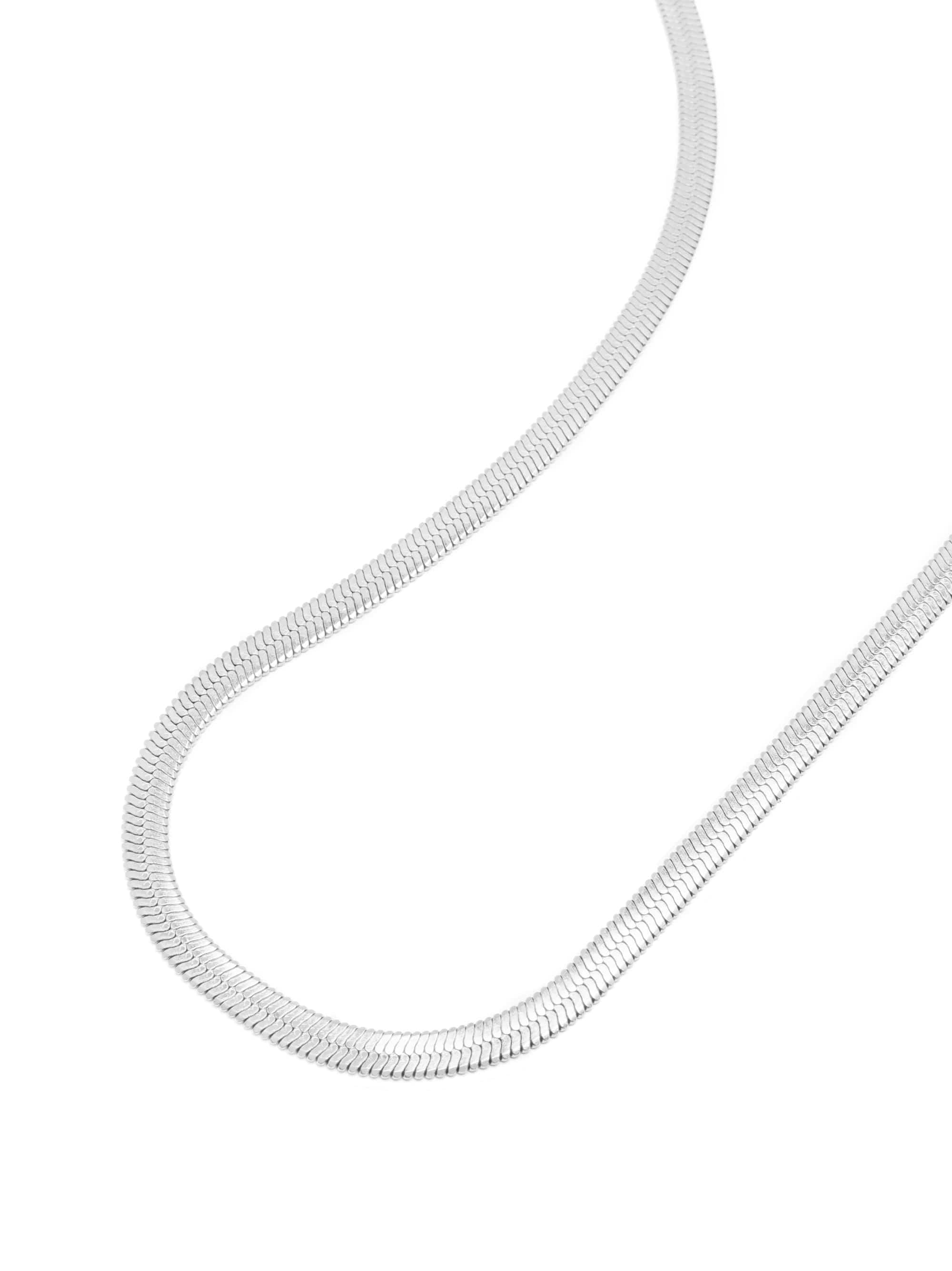 Snake Chain Necklace in Silver 2