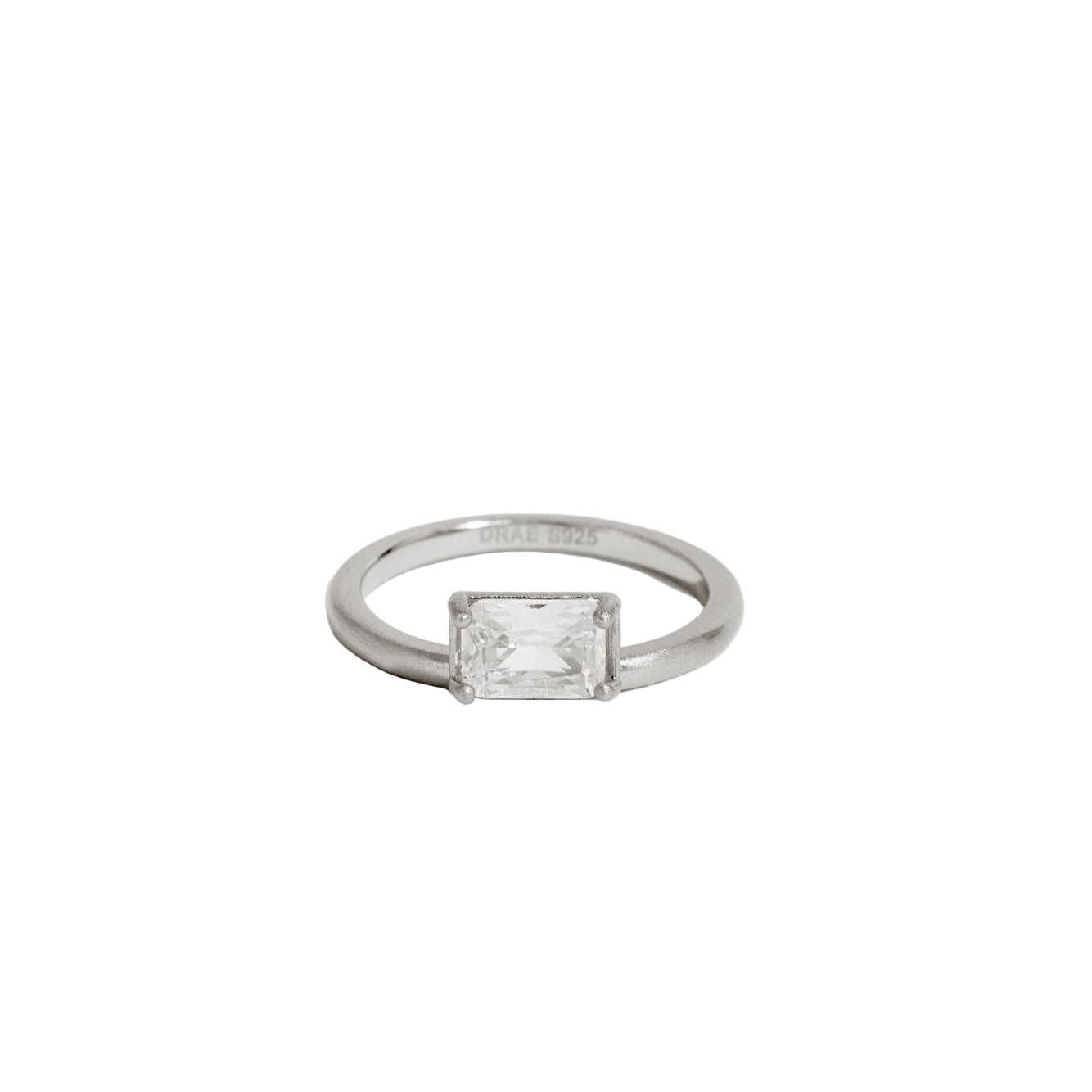 Baguette-Cut Solitaire Ring 0