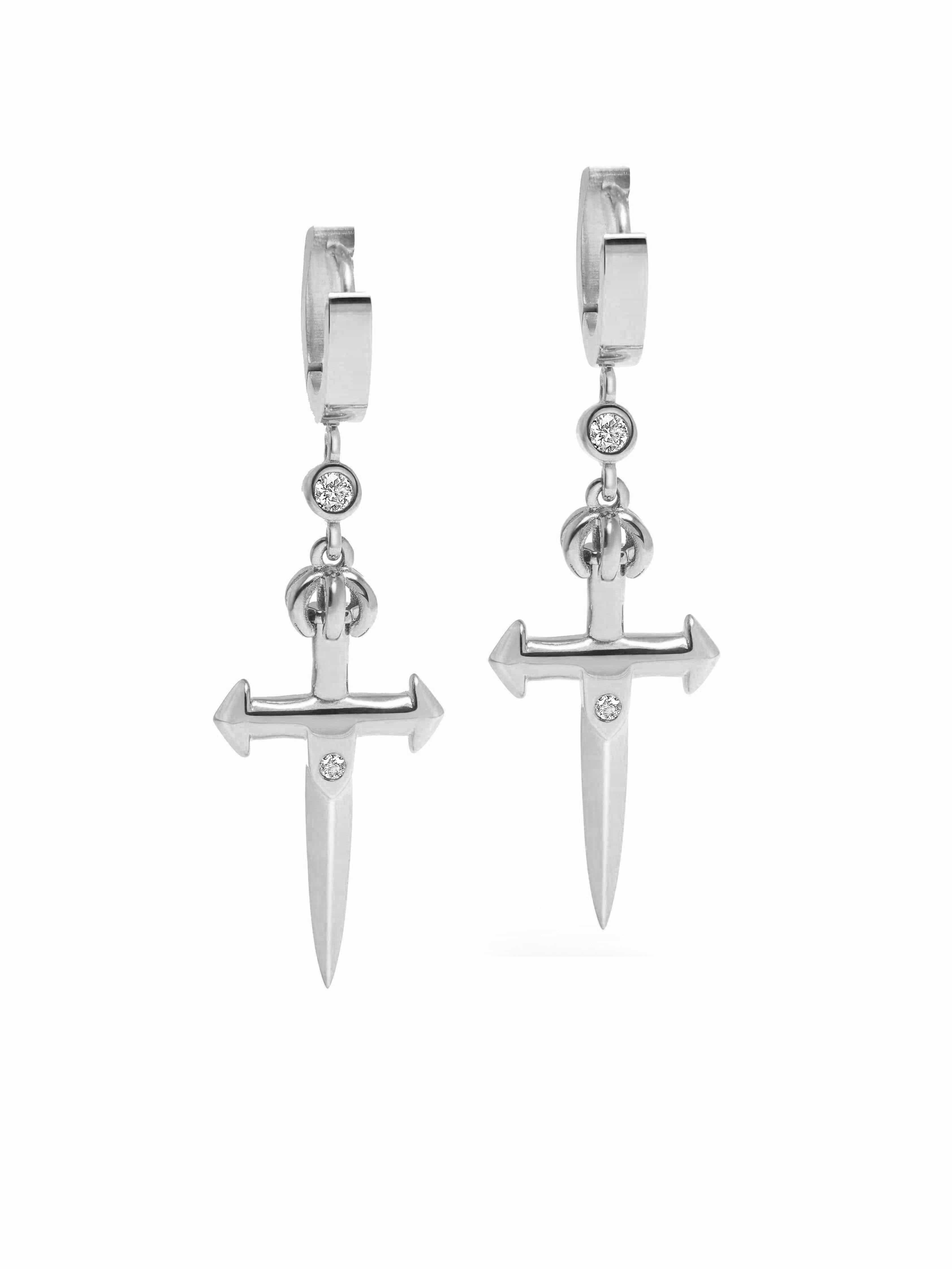 Skyfall Sword Earrings in Silver 0