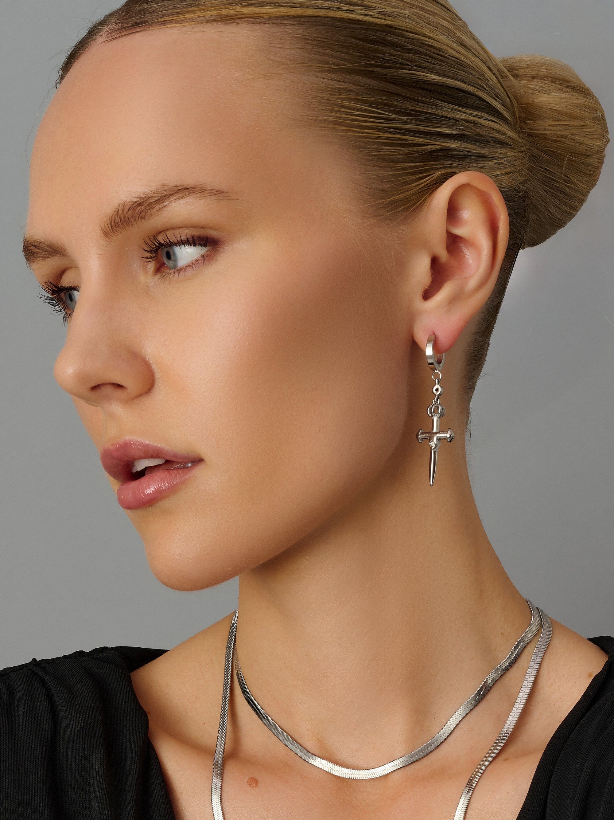 Skyfall Sword Earrings in Silver 1