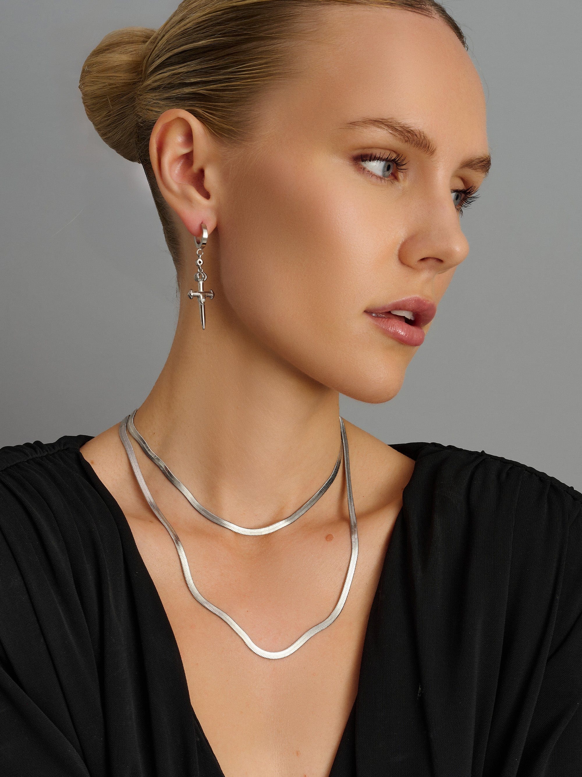 Snake Chain Necklace in Silver 4